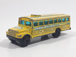 MotorMax Road & Track No. 6033 School Bus 1248 Camp Malibu California Yellow Die Cast Toy Car Vehicle