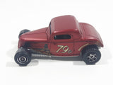 2018 Matchbox Dirty Mudders 1933 Ford Coupe Maroon Red Die Cast Hot Rod Toy Car Vehicle
