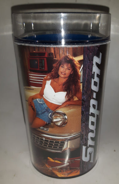 1993 January February Thermo Serv Snap On Tools Brittany Calendar Girl 6 1/2" Tall Plastic Beer Mug Cup