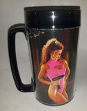 1994 March April Thermo Serv Snap On Tools Gina Calendar Girl 6 1/4" Tall Plastic Beer Mug Cup