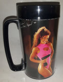 1994 March April Thermo Serv Snap On Tools Gina Calendar Girl 6 1/4" Tall Plastic Beer Mug Cup
