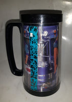 1991 May June Thermo Serv Snap On Tools Tammi Calendar Girl 6 1/2" Tall Plastic Beer Mug Cup - Edge Chipped