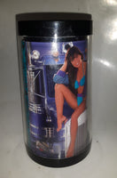 1991 May June Thermo Serv Snap On Tools Tammi Calendar Girl 6 1/2" Tall Plastic Beer Mug Cup - Edge Chipped