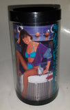 1991 May June Thermo Serv Snap On Tools Tammi Calendar Girl 6 1/2" Tall Plastic Beer Mug Cup - Edge Chipped