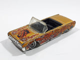 2003 Hot Wheels Dragon Wagons '64 Lincoln Continental Convertible Metalflake Gold Die Cast Toy Car Vehicle