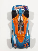 2012 Hot Wheels Track Stars Open Road-Ster Light Satin Blue Die Cast Toy Race Car Vehicle