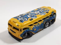2004 Hot Wheels Tag Rides Surf Surfin' School Bus Yellow Die Cast Toy Car Vehicle