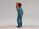 Vintage 1974 Fisher Price Adventure People Wild Animal Safari Blue Boy 3" Tall Plastic Toy Action Figure Made in Hong Kong