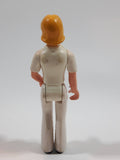 Vintage 1974 Fisher Price Adventure People Female Paramedic White Clothing Woman 3 1/2" Tall Plastic Toy Action Figure Made in Hong Kong
