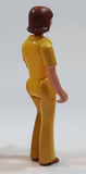 Vintage 1974 Fisher Price Adventure People Female Safari Mom Yellow Clothing Woman 3 3 1/2" Tall Plastic Toy Action Figure Made in Hong Kong