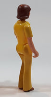 Vintage 1974 Fisher Price Adventure People Female Safari Mom Yellow Clothing Woman 3 3 1/2" Tall Plastic Toy Action Figure Made in Hong Kong