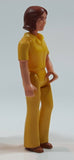 Vintage 1974 Fisher Price Adventure People Female Safari Mom Yellow Clothing Woman 3 3 1/2" Tall Plastic Toy Action Figure Made in Hong Kong