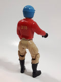 Vintage 1974 Fisher Price Adventure People 318 Motorcycle with Red and Tan Clothes Rider Man 3 3/4" Tall Plastic Toy Action Figure Made in Hong Kong