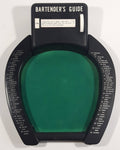 Lucky Horse Shoe Shaped Green with Black Plastic Roller Style Bartender's Guide - Needs Repair