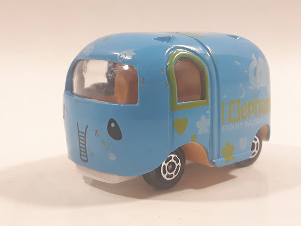 Homnive Elephant "Funny Racing Car" Blue Die Cast Toy Car Vehicle