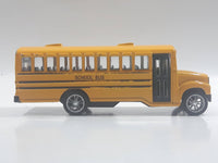 SDE Shantou School Bus Yellow Pullback Motorized Friction Die Cast Toy Car Vehicle