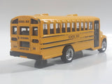 SDE Shantou School Bus Yellow Pullback Motorized Friction Die Cast Toy Car Vehicle