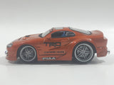 2003 Kentoys Extreme Tuners Toyota Supra Orange 1/55 Scale Light Up Die Cast Toy Car Vehicle with Rubber Tires - Missing The Spoiler