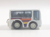 Tokyo Bus "City Bus" White Plastic Pullback Motorized Friction Die Cast Toy Car Vehicle Keychain