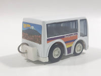 Tokyo Bus "City Bus" White Plastic Pullback Motorized Friction Die Cast Toy Car Vehicle Keychain