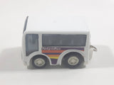 Tokyo Bus "City Bus" White Plastic Pullback Motorized Friction Die Cast Toy Car Vehicle Keychain