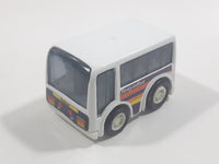 Tokyo Bus "City Bus" White Plastic Pullback Motorized Friction Die Cast Toy Car Vehicle Keychain