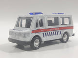 Carven No. T336 Police 6108 Van White Pullback Friction Motorized Die Cast Toy Car Vehicle