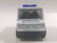 Carven No. T336 Police 6108 Van White Pullback Friction Motorized Die Cast Toy Car Vehicle