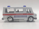 Carven No. T336 Police 6108 Van White Pullback Friction Motorized Die Cast Toy Car Vehicle