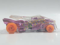 1994 Hot Wheels Top Speed Road Vac Clear with Pink Chrome Plastic Die Cast Toy Car Vehicle with Hook Bottom