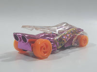 1994 Hot Wheels Top Speed Road Vac Clear with Pink Chrome Plastic Die Cast Toy Car Vehicle with Hook Bottom