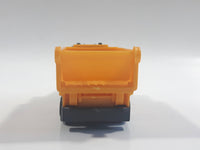 Unknown Brand Dump Truck Green and Yellow Plastic and Metal Die Cast Toy Car Vehicle