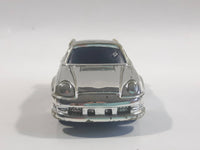 Unknown Brand Porsche Chrome Pullback Motorized Friction Plastic and Metal Die Cast Toy Car Vehicle