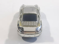Unknown Brand Porsche Chrome Pullback Motorized Friction Plastic and Metal Die Cast Toy Car Vehicle