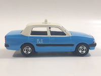 2007 Tomy Tomica No. 51 Toyota Crown Comfort Taxi Cab Blue and White 1/60 Scale Die Cast Toy Car Vehicle with Opening Rear Driver's Side Door