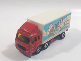 1988 Tomy Tomica No. 7 Fuso Container Truck Ice Cream Red 1/102 Scale Die Cast Toy Car Vehicle Missing Back Doors