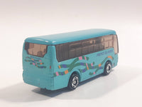 2001 Tomy Tomica Jr. Pocket Cars No. J004 Mitsubishi Fuso Aero Queen Bus Light Blue Miniature Micro 1/207 Scale Die Cast Toy Car Vehicle