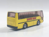 1988 Tomy Tomica No. 41 Isuzu Super Hi-Decker Bus "Hato Bus" Yellow and White 1/145 Scale Die Cast Toy Car Vehicle
