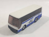 1988 Tomy Tomica No. 41 Isuzu Super Hi-Decker Bus "Jr Bus" White and Blue 1/145 Scale Die Cast Toy Car Vehicle