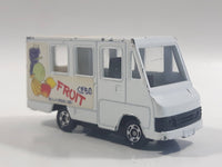 1995 Tomy Tomica No. 93 Toyota Quick Delivery Van "Fruit" White 1/72 Scale Die Cast Toy Car Vehicle with Opening Rear Doors