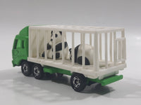 1988 Tomy Tomica No. 7 Fuso Container Truck Panda Bears Green and White 1/102 Scale Die Cast Toy Car Vehicle