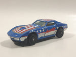 Yatming No. 1065 Corvette Stingray Blue Die Cast Toy Car Vehicle with Opening Doors