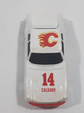Vintage Corgi Juniors Hockey Tracing Cars Jaguar XJ-S NHL Ice Hockey Team Calgary Flames White Die Cast Toy Car Vehicle Made in Gt. Britain
