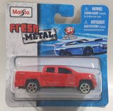 2017 Maisto Fresh Metal 2015 Chevrolet Colorado Pickup Truck Red Die Cast Car Toy Vehicle New in Package Sealed