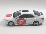 Ultra Rare Welly No. 42391 Toyota Camry Pizza Hut Cinnabon White 4 3/4" Pullback Motorized Friction 1/40 Scale Die Cast Toy Car Vehicle with Opening Doors