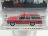 2018 Greenlight Collectibles Hobby Exclusive Limited Edition District of Columbia Fire Department 1990 Ford LTD Crown Victoria Red 1/64 Scale Die Cast Toy Car Vehicle New in Package