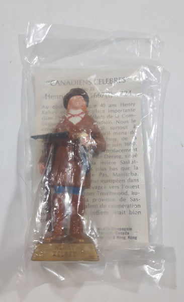 Vintage 1960s Marx Lipton Tea Famous Canadians No. 23 Henry Kelsey 1667-1724 3" Toy Figure New In Package