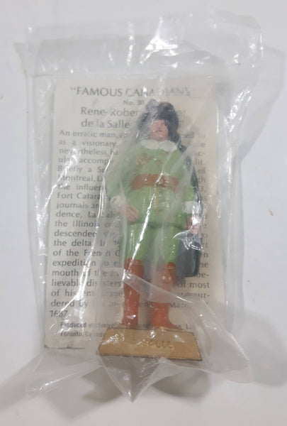 Vintage 1960s Marx Lipton Tea Famous Canadians No. 30 Rene-Robert Cavalier 1643-1687 3" Toy Figure New In Package