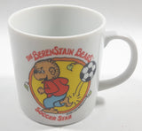 Vintage 1984 S. J. Berenstain The BerenStain Brother Bear Soccer Star White Ceramic Coffee Mug Children's Book Character Literature Collectible