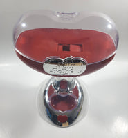 2017 Jelly Belly Jelly Bean Heart Shaped Red and Chrome Battery Operated Mechanical Candy Dispenser